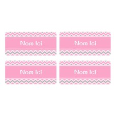 Chevron Rectangle Name Labels - French