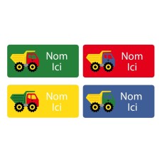 Dump Truck Rectangle Name Labels - French