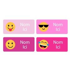 Emoji Rectangle Name Labels - French
