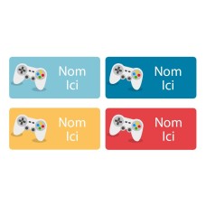 Gaming Rectangle Name Labels - French