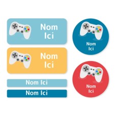 Pack d'étiquettes nominatives mélangées - Jeux vidéo - FR|CA-FR