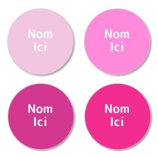 Pinks Shoe Dot Labels - French