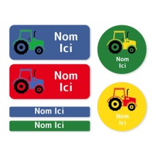 Pack d'étiquettes nominatives mélangées - Tracteurs - FR|CA-FR