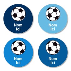 FR - Soccer Ball Round Name Label