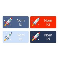 Rockets Rectangle Name Labels - French