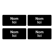 Single Colour Rectangle Name Labels - French
