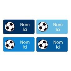 Soccer Ball Rectangle Name Labels - French