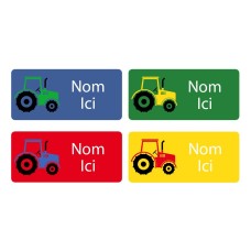 Tractor Rectangle Name Labels - French